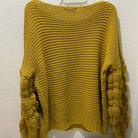 angela mara Bubble Bobble Sleeve Knitted Cardigan Chunky Knit Jumper Sweater - Picture 2 of 7